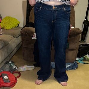 Woman’s blue jeans